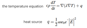 the temperature equation and heat source.png